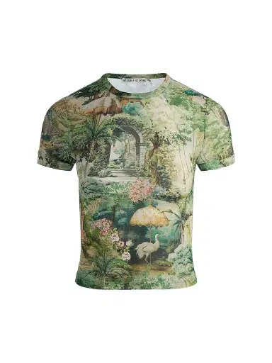 Alice + Olivia Women's Tess Terrain-Print T-Shirt - Terrain - Size XL | Thumbnail 1 Alice + Olivia Women's Tess Terrain-Print T-Shirt - Terrain - Size XL | Thumbnail 1