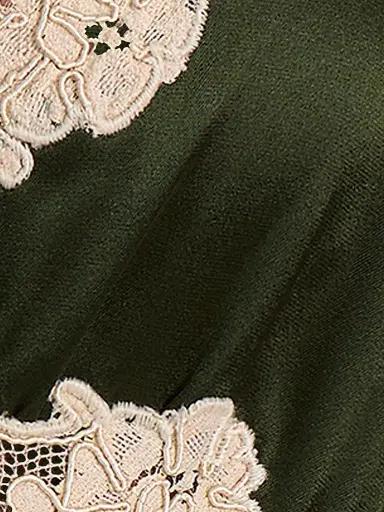 Alice + Olivia Women's Julietta Cutaway Lace-Trim Midi Slipdress - Dark Fern Biscotti - Size 14 | Thumbnail 7 Alice + Olivia Women's Julietta Cutaway Lace-Trim Midi Slipdress - Dark Fern Biscotti - Size 14 | Thumbnail 7