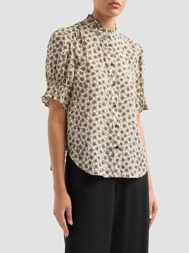rag & bone Women's Dakota Floral Silk-Blend Blouse - Cream Floral - Size XXS | Thumbnail 4 rag & bone Women's Dakota Floral Silk-Blend Blouse - Cream Floral - Size XXS | Thumbnail 4