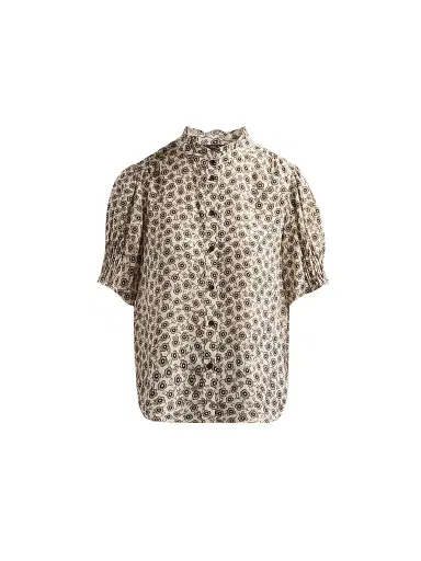rag & bone Women's Dakota Floral Silk-Blend Blouse - Cream Floral - Size XXS | Thumbnail 1 rag & bone Women's Dakota Floral Silk-Blend Blouse - Cream Floral - Size XXS | Thumbnail 1
