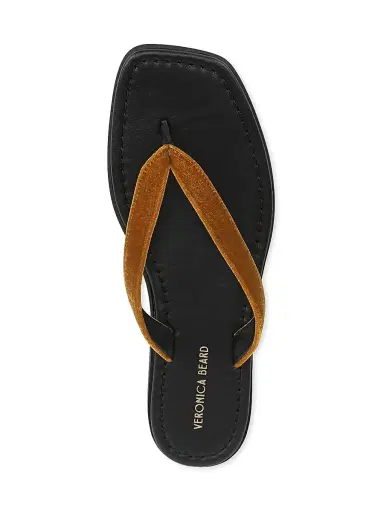 Veronica Beard Women's Clea Velvet Thong Sandals - Mustard Yellow - Size 12 | Thumbnail 4 Veronica Beard Women's Clea Velvet Thong Sandals - Mustard Yellow - Size 12 | Thumbnail 4
