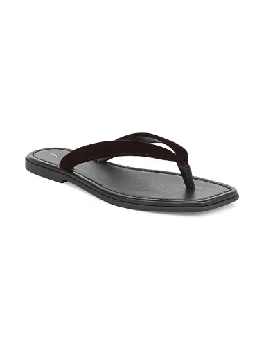 Veronica Beard Women's Clea Velvet Thong Sandals - Burgundy - Size 12 | Thumbnail 2 Veronica Beard Women's Clea Velvet Thong Sandals - Burgundy - Size 12 | Thumbnail 2