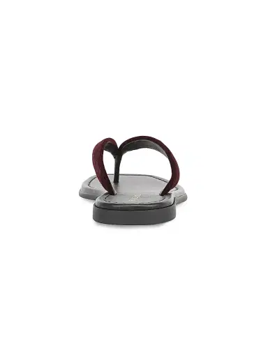 Veronica Beard Women's Clea Velvet Thong Sandals - Burgundy - Size 12 | Thumbnail 3 Veronica Beard Women's Clea Velvet Thong Sandals - Burgundy - Size 12 | Thumbnail 3