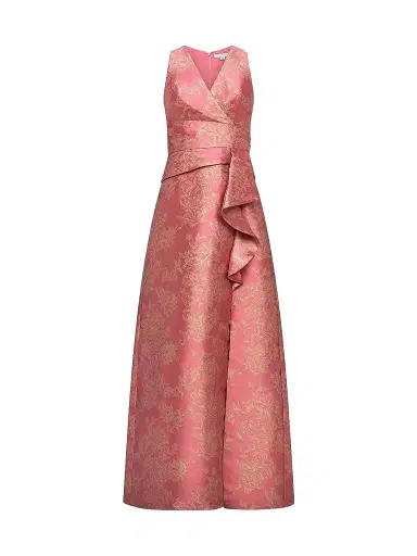 Kay Unger Women's Rhianna Metallic Jacquard A-Line Gown | Thumbnail 1 Kay Unger Women's Rhianna Metallic Jacquard A-Line Gown | Thumbnail 1