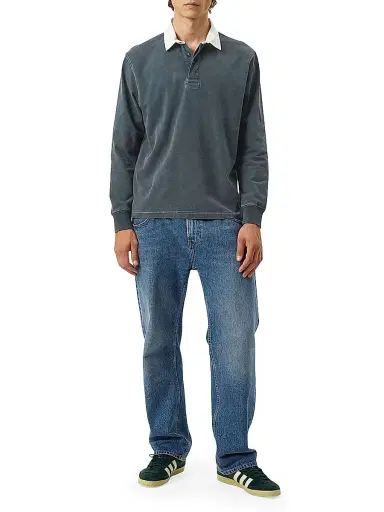Corridor Men's Rugby Long-Sleeve Polo Shirt - Navy | Thumbnail 2 Corridor Men's Rugby Long-Sleeve Polo Shirt - Navy | Thumbnail 2