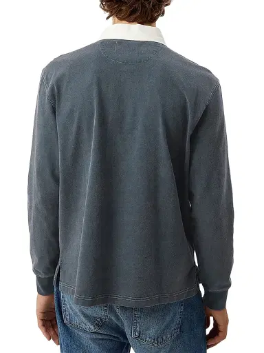 Corridor Men's Rugby Long-Sleeve Polo Shirt - Navy | Thumbnail 4 Corridor Men's Rugby Long-Sleeve Polo Shirt - Navy | Thumbnail 4