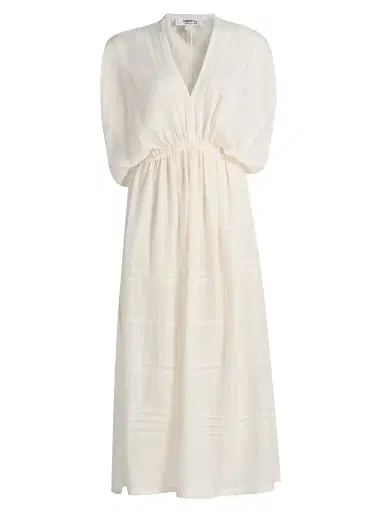 Lemlem Women's Leila Striped Cotton Midi-Dress - Lacee Cream - Size Large | Thumbnail 1 Lemlem Women's Leila Striped Cotton Midi-Dress - Lacee Cream - Size Large | Thumbnail 1