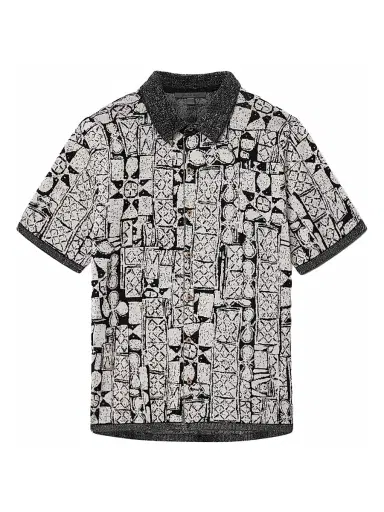 JOHN VARVATOS Men's Ferrin Cotton Jacquard Shirt | Thumbnail 1 JOHN VARVATOS Men's Ferrin Cotton Jacquard Shirt | Thumbnail 1