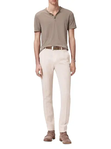 JOHN VARVATOS Men's Duke Short-Sleeve Henley Shirt | Thumbnail 2 JOHN VARVATOS Men's Duke Short-Sleeve Henley Shirt | Thumbnail 2
