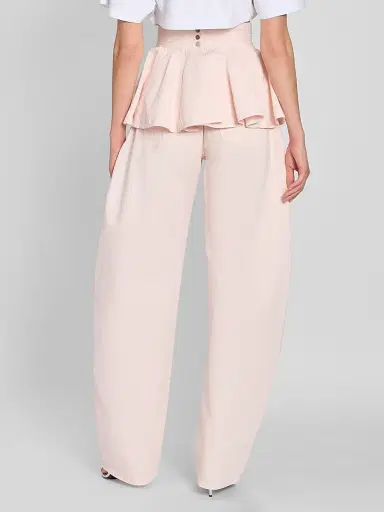 Alaïa Women's Tinted Peplum Denim Belt - Rose Pale | Thumbnail 3 Alaïa Women's Tinted Peplum Denim Belt - Rose Pale | Thumbnail 3