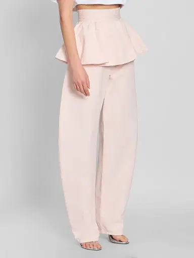Alaïa Women's Tinted Peplum Denim Belt - Rose Pale | Thumbnail 4 Alaïa Women's Tinted Peplum Denim Belt - Rose Pale | Thumbnail 4
