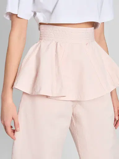 Alaïa Women's Tinted Peplum Denim Belt - Rose Pale | Thumbnail 5 Alaïa Women's Tinted Peplum Denim Belt - Rose Pale | Thumbnail 5