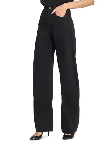 ALAIA Women's Round High-Rise Denim Jeans - Noir Alaia | Thumbnail 4 ALAIA Women's Round High-Rise Denim Jeans - Noir Alaia | Thumbnail 4