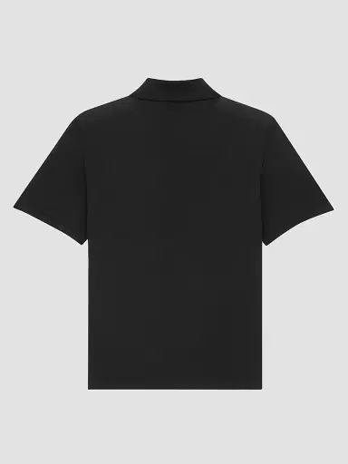Saint Laurent Men's Cassandre Polo Shirt n Wool - Black | Thumbnail 2 Saint Laurent Men's Cassandre Polo Shirt n Wool - Black | Thumbnail 2