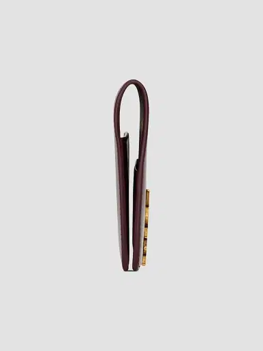 Saint Laurent Women's Voltaire Passport Case - Rouge Cabernet | Thumbnail 4 Saint Laurent Women's Voltaire Passport Case - Rouge Cabernet | Thumbnail 4