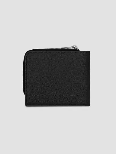 Saint Laurent Men's East-West Zip-Around Wallet in Grain De Poudre Leather - Black | Thumbnail 3 Saint Laurent Men's East-West Zip-Around Wallet in Grain De Poudre Leather - Black | Thumbnail 3