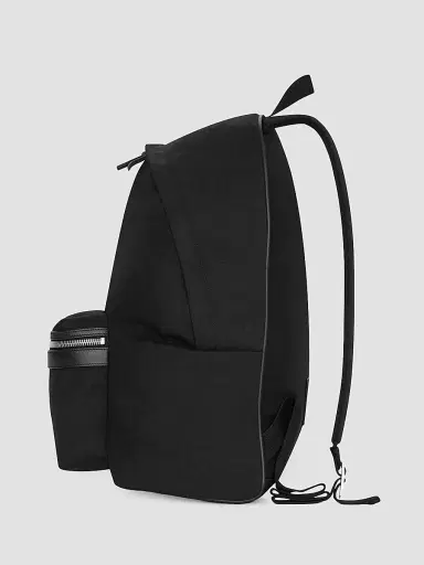 Saint Laurent Men's City Backpack in Canvas, Nylon and Leather | Thumbnail 4 Saint Laurent Men's City Backpack in Canvas, Nylon and Leather | Thumbnail 4