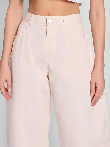 Alaïa Women's Tinted Denim Round Pants - Rose Pale | Thumbnail 5 Alaïa Women's Tinted Denim Round Pants - Rose Pale | Thumbnail 5
