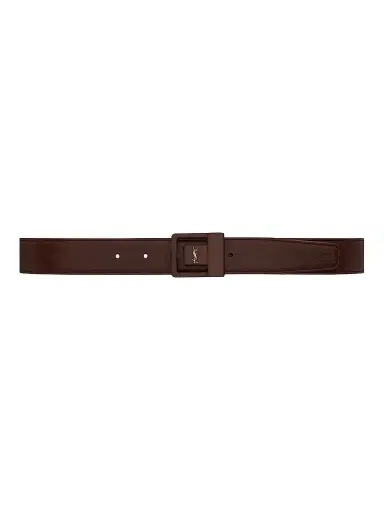 Saint Laurent Women's La 66 Belt in Leather - Red Tan Brown - Size 40 | Thumbnail 1 Saint Laurent Women's La 66 Belt in Leather - Red Tan Brown - Size 40 | Thumbnail 1