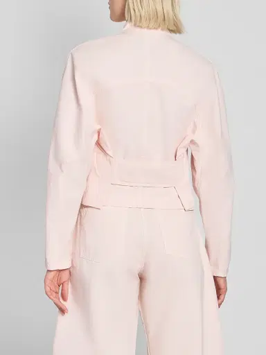 Alaïa Women's Tinted Denim Zip Jacket - Rose Pale | Thumbnail 3 Alaïa Women's Tinted Denim Zip Jacket - Rose Pale | Thumbnail 3