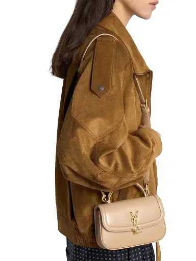 Saint Laurent Women's Solferino Mini Leather Top Handle Bag - Clear Beige | Thumbnail 2 Saint Laurent Women's Solferino Mini Leather Top Handle Bag - Clear Beige | Thumbnail 2