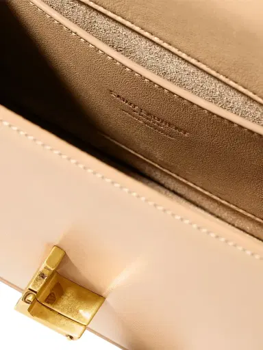 Saint Laurent Women's Solferino Mini Leather Top Handle Bag - Clear Beige | Thumbnail 8 Saint Laurent Women's Solferino Mini Leather Top Handle Bag - Clear Beige | Thumbnail 8