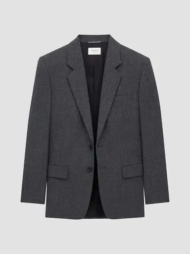 Saint Laurent Men's Single-Breasted Jacket in Wool - Gris Chine | Thumbnail 3 Saint Laurent Men's Single-Breasted Jacket in Wool - Gris Chine | Thumbnail 3
