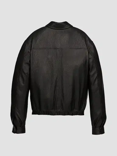 Saint Laurent Men's Short Jacket in Bubbled Lambskin - Noir - Size 42 | Thumbnail 2 Saint Laurent Men's Short Jacket in Bubbled Lambskin - Noir - Size 42 | Thumbnail 2