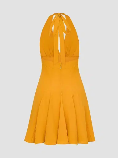 Saint Laurent Women's Halter Dress in Silk | Thumbnail 2 Saint Laurent Women's Halter Dress in Silk | Thumbnail 2