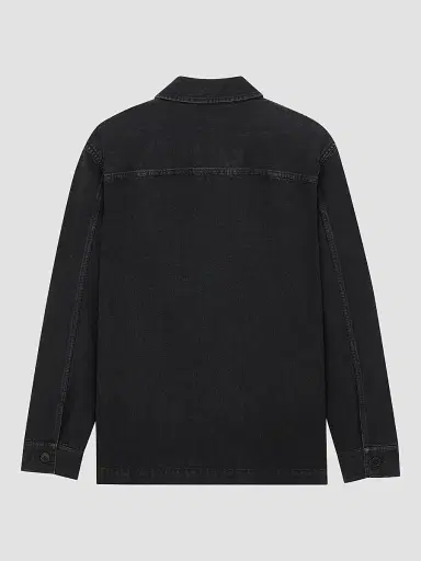 Saint Laurent Men's Cassandre Overshirt in Cotton Linen Gabardine - Black Sand - Size XXL | Thumbnail 2 Saint Laurent Men's Cassandre Overshirt in Cotton Linen Gabardine - Black Sand - Size XXL | Thumbnail 2