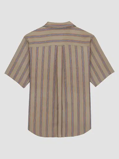 Saint Laurent Men's Cassandre Shirt in Striped Cotton Twill | Thumbnail 2 Saint Laurent Men's Cassandre Shirt in Striped Cotton Twill | Thumbnail 2