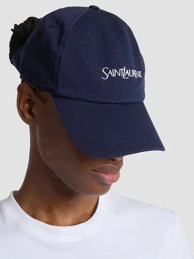 Saint Laurent Men's Cap in Cotton Gabardine | Thumbnail 2 Saint Laurent Men's Cap in Cotton Gabardine | Thumbnail 2