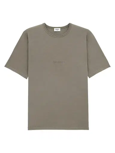 Saint Laurent Men's Cotton T-Shirt - Taupe | Thumbnail 1 Saint Laurent Men's Cotton T-Shirt - Taupe | Thumbnail 1
