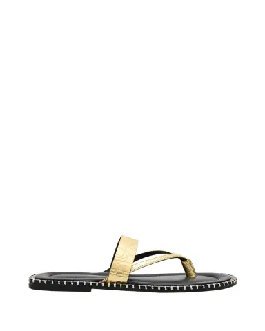 Dries Van Noten Croc-Effect Leather Flat Thong Sandals | Thumbnail 1 Dries Van Noten Croc-Effect Leather Flat Thong Sandals | Thumbnail 1