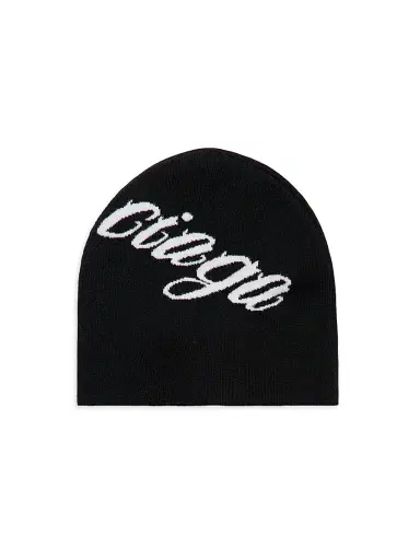 Balenciaga Men's Big B Beanie - Black White | Thumbnail 2 Balenciaga Men's Big B Beanie - Black White | Thumbnail 2