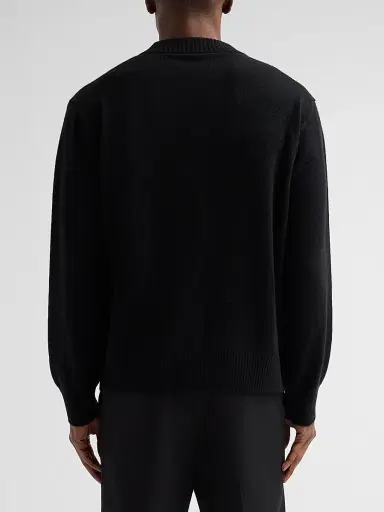 Sacai Men's Asymmetric Zip Wool Knit Sweater | Thumbnail 3 Sacai Men's Asymmetric Zip Wool Knit Sweater | Thumbnail 3