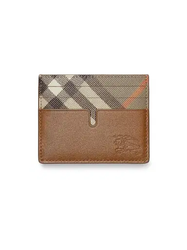 Burberry Men's Pop Check Leather Card Case | Thumbnail 1 Burberry Men's Pop Check Leather Card Case | Thumbnail 1