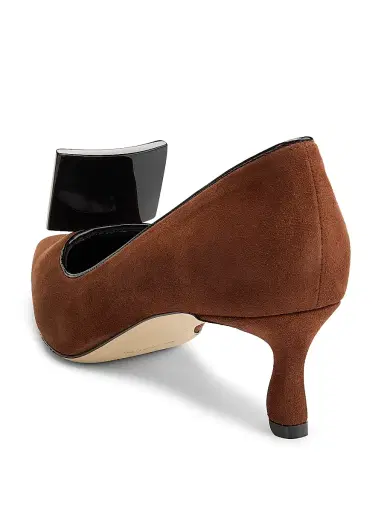 Manolo Blahnik Women's Potoka 50MM Suede Pumps | Thumbnail 3 Manolo Blahnik Women's Potoka 50MM Suede Pumps | Thumbnail 3
