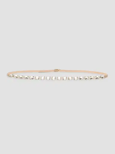 Max Mara Women's Jewelled Nappa Leather Belt - Beige | Thumbnail 2 Max Mara Women's Jewelled Nappa Leather Belt - Beige | Thumbnail 2