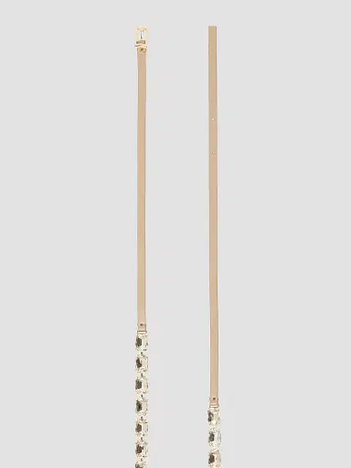Max Mara Women's Jewelled Nappa Leather Belt - Beige | Thumbnail 3 Max Mara Women's Jewelled Nappa Leather Belt - Beige | Thumbnail 3