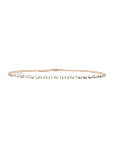 Max Mara Women's Jewelled Nappa Leather Belt - Beige | Thumbnail 1 Max Mara Women's Jewelled Nappa Leather Belt - Beige | Thumbnail 1