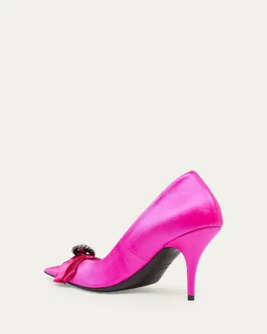 Balenciaga 110mm Avenue Palazzo Embellished Satin Pumps | Thumbnail 4 Balenciaga 110mm Avenue Palazzo Embellished Satin Pumps | Thumbnail 4