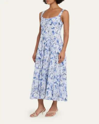 Cinq à Sept Marmo Heirloom Petals Midi Dress | Thumbnail 4 Cinq à Sept Marmo Heirloom Petals Midi Dress | Thumbnail 4