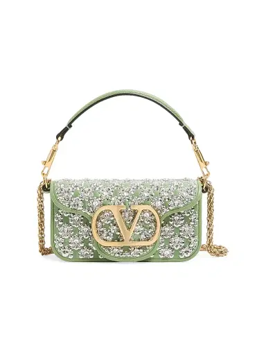 Valentino Garavani Women's Locò Small Embroidered Shoulder Bag | Thumbnail 1 Valentino Garavani Women's Locò Small Embroidered Shoulder Bag | Thumbnail 1