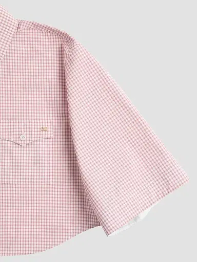 Valentino Garavani Women's Shirt with Checked Pattern - Pink Ivory - Size 8 | Thumbnail 7 Valentino Garavani Women's Shirt with Checked Pattern - Pink Ivory - Size 8 | Thumbnail 7