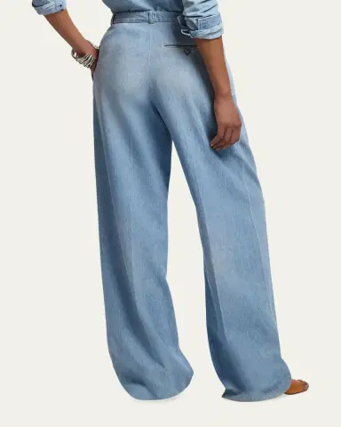 Ralph Lauren Collection Livie Cotton Denim Pants | Thumbnail 3 Ralph Lauren Collection Livie Cotton Denim Pants | Thumbnail 3