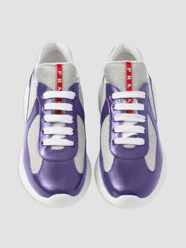 Prada Women's America's Cup Biker Fabric Sneakers - Dark Purple | Thumbnail 2 Prada Women's America's Cup Biker Fabric Sneakers - Dark Purple | Thumbnail 2