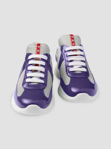 Prada Women's America's Cup Biker Fabric Sneakers - Dark Purple | Thumbnail 4 Prada Women's America's Cup Biker Fabric Sneakers - Dark Purple | Thumbnail 4