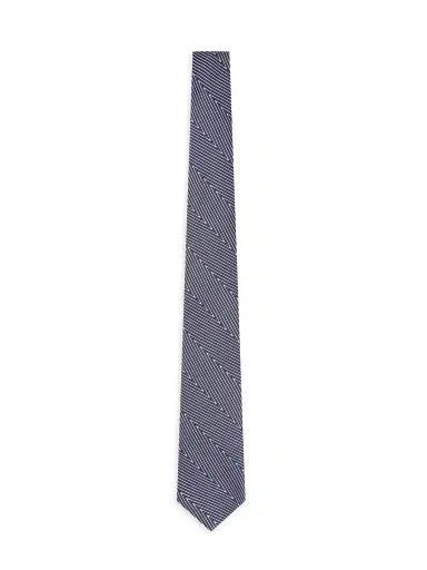 Giorgio Armani Men's Geometric Line Silk Tie | Thumbnail 1 Giorgio Armani Men's Geometric Line Silk Tie | Thumbnail 1