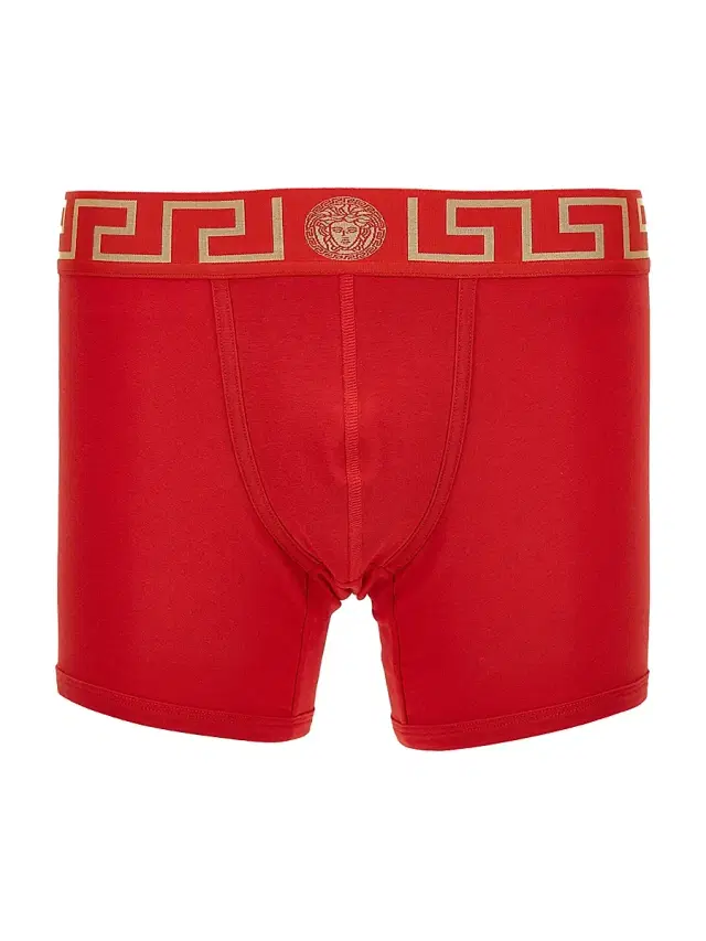 Men's Medusa Key Jersey Boxer Brief - Red Gold Men's Medusa Key Jersey Boxer Brief - Red Gold